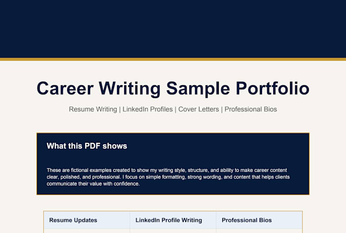 write your resume and professional bio