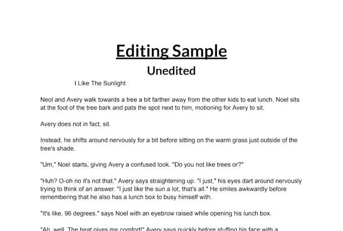 proofread and edit your novel