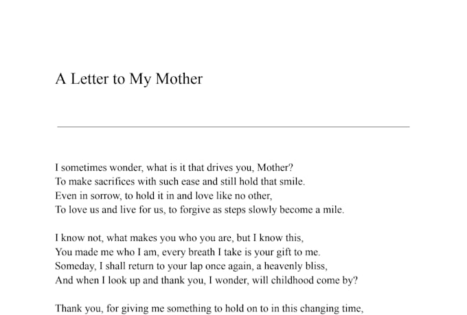 write a  custom poem for your loved one