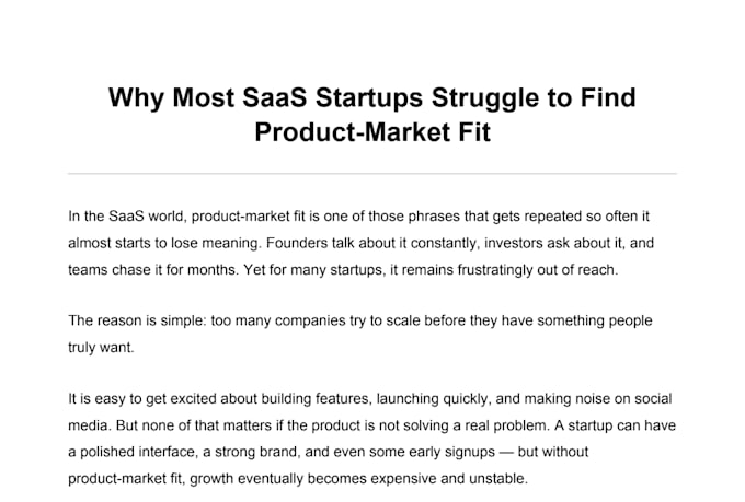 write b2b, saas blog articles for tech and saas companies
