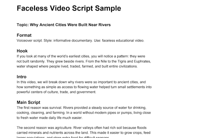 write faceless youtube scripts with strong hooks