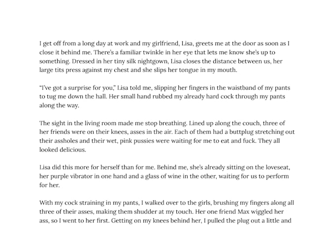 write you a customized romance or erotica story
