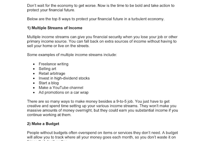 write unique article or blog content