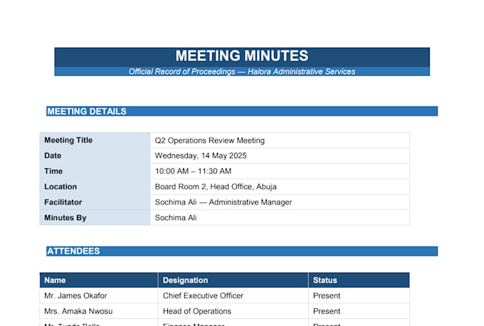 manage your calendar, emails, travels and prepare meeting minutes