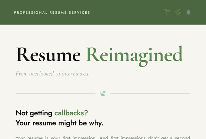 professionally rewrite your resume
