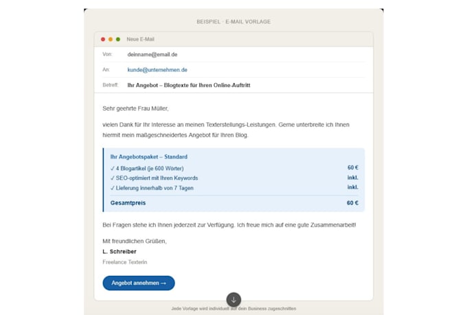 create professional email templates and support your email management