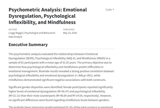 statistical analysis for thesis and dissertations apa report