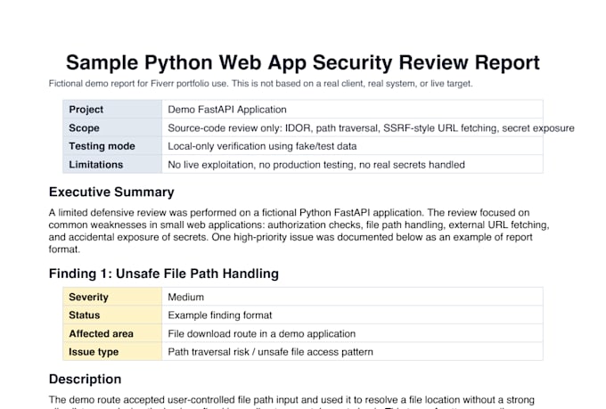 security audit your python fastapi or flask app
