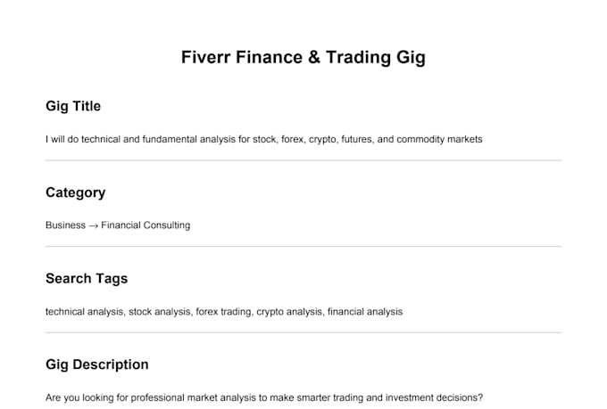 do technical and fundamental analysis for stock, forex and futures