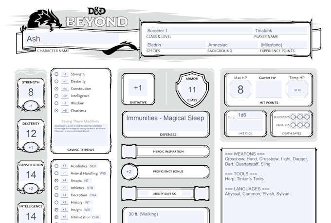 create a dungeons and dragons backstory for your PC