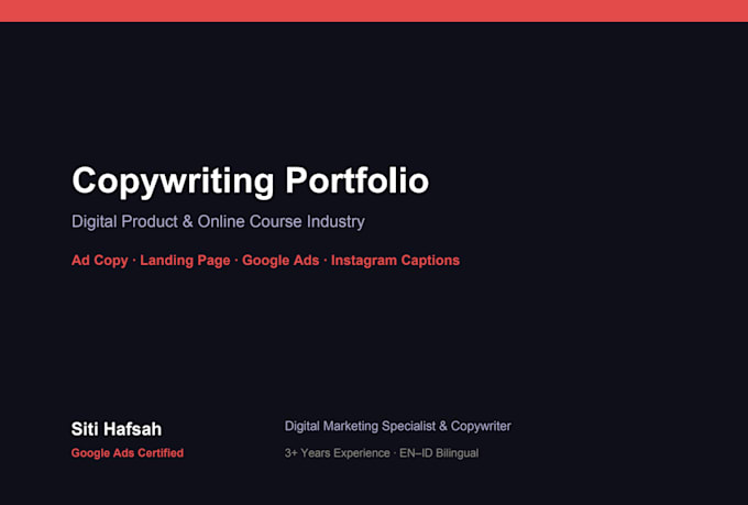 write persuasive copywriting for ads and landing pages