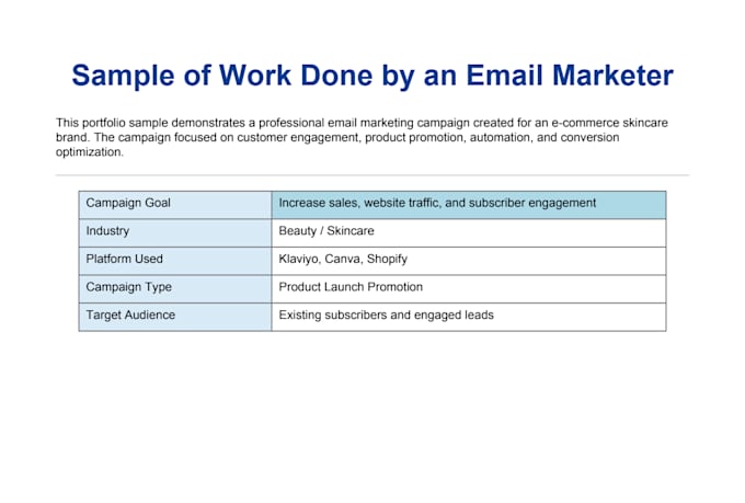 be your email marketer
