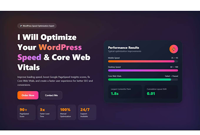 do wordpress pagespeed optimization and improve core web vitals