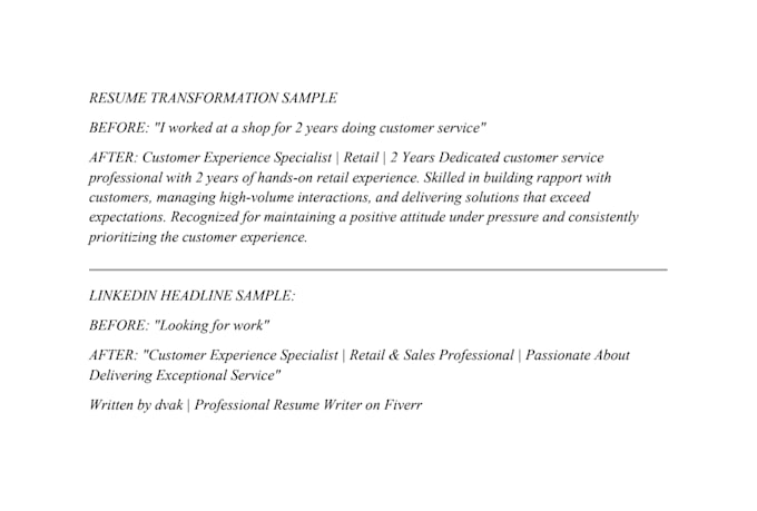 write a professional resume and linkedin profile