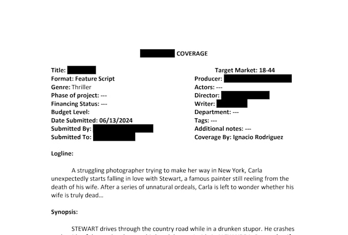read and provide coverage for your script