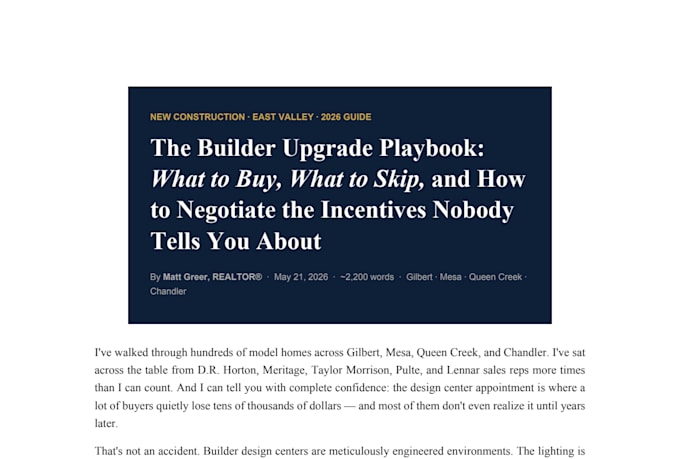 ghostwrite real estate blogs as a top 40 under 40 agent