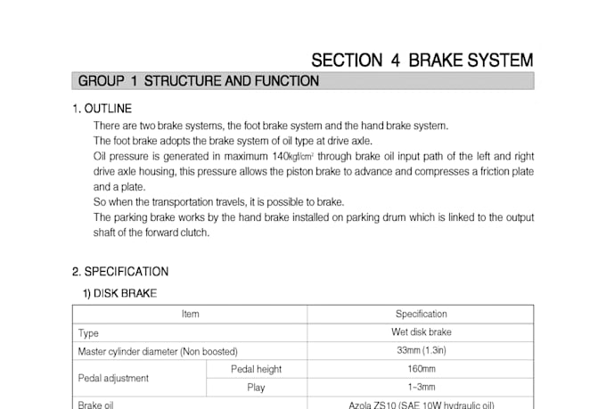 create service manuals for industrial machinery