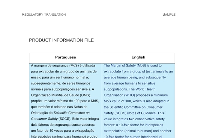 perform translations into portuguese