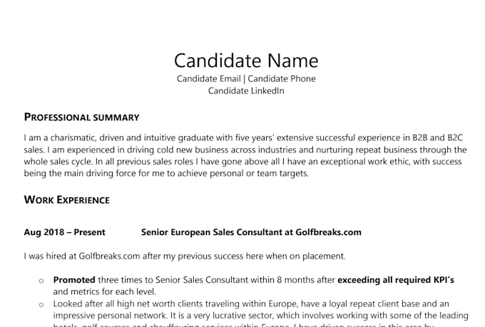 create a CV to attract employers