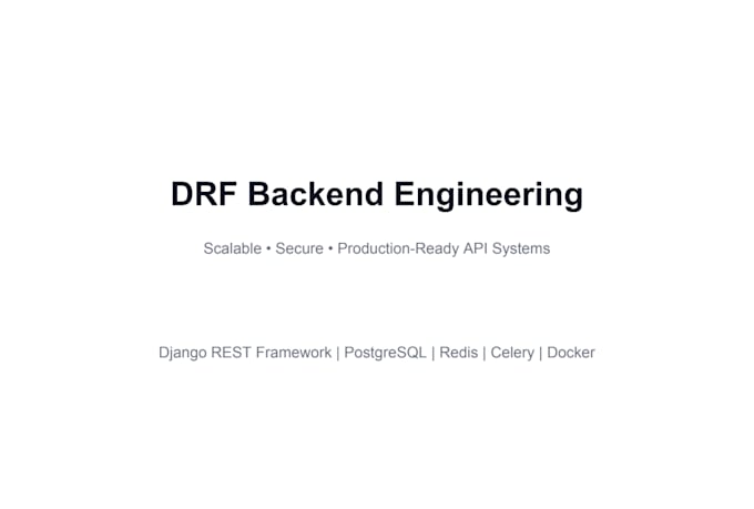 build scalable rest apis using django rest framework