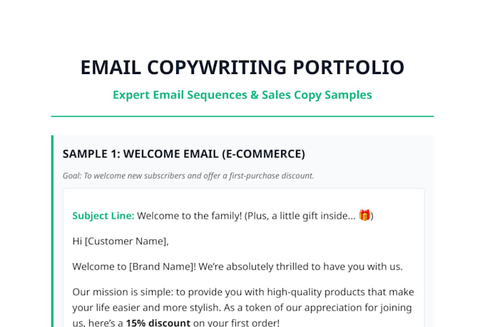 write high converting email copy for email marketing sequences