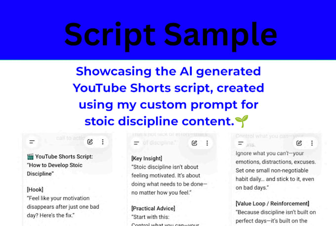 create ai prompts for self improvement youtube scripts