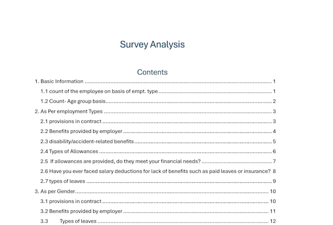analyze survey data and create charts in excel