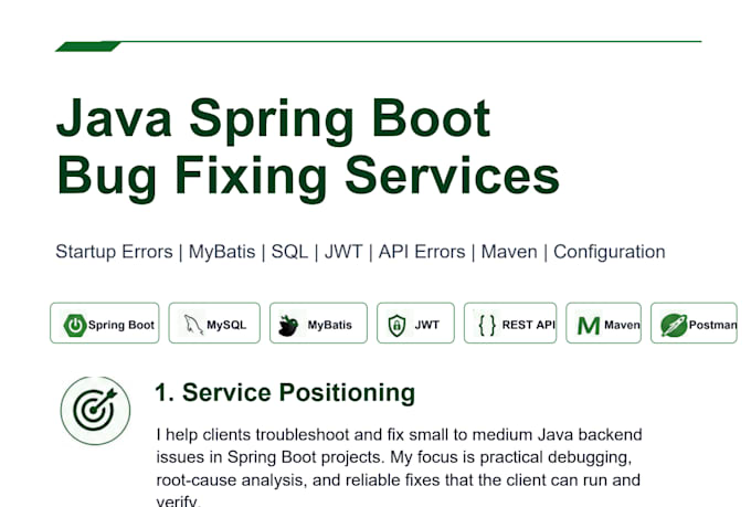 fix bugs in your java spring boot project