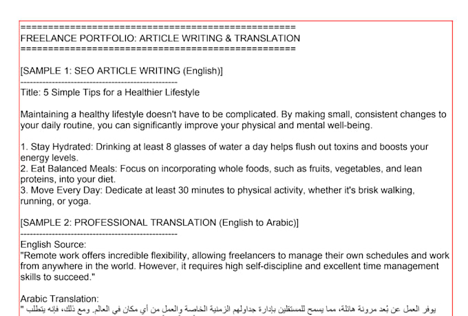 be your professional article writer