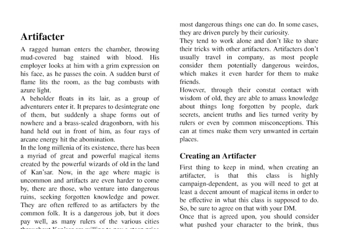 create a dnd class