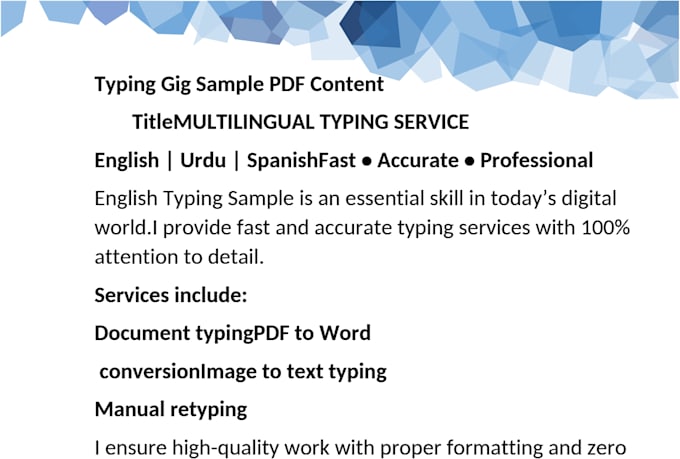 convert PDF, and handwritten files into word typing