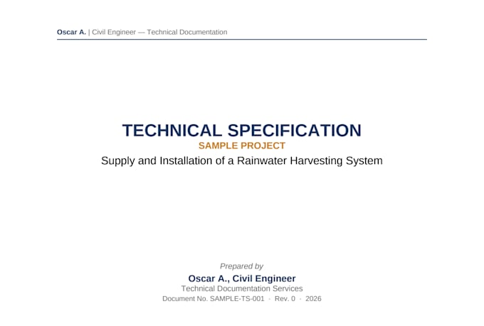 write technical engineering documents and project specifications
