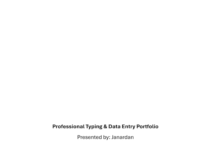 provide error free document transcription and data entry