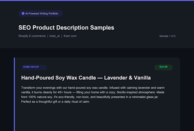 write SEO product descriptions for your shopify store