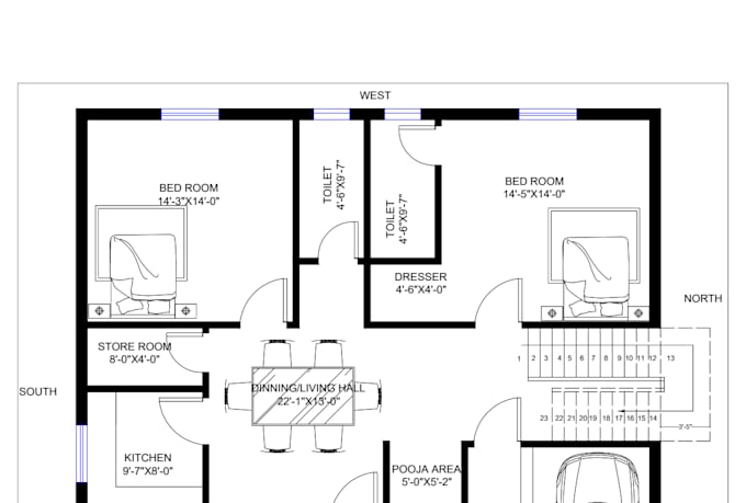 create 2d floor plan in autocad