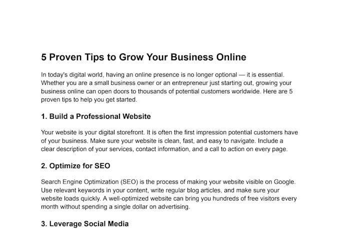 write a professional SEO blog article in french or english