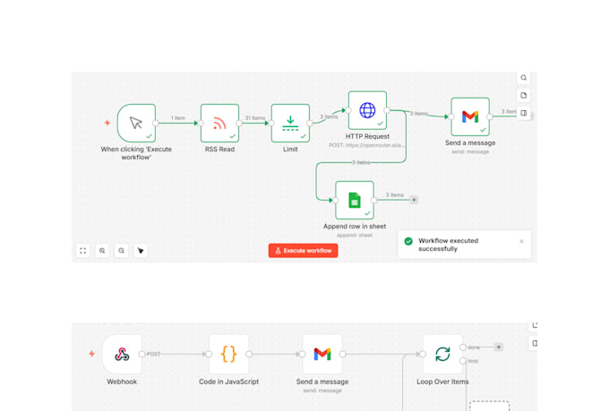 build n8n automation workflows and integrations