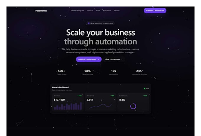 create ai enhanced digital marketing agency or smma agency website
