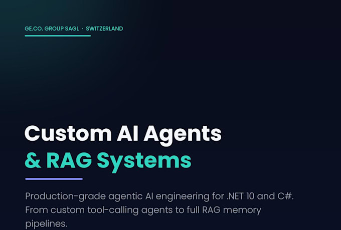 build custom ai agents and rag memory systems in dotnet