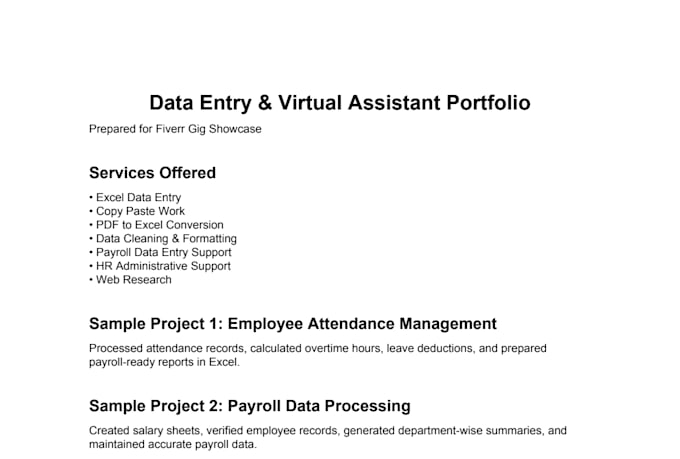 excel data entry, payroll processing, data management