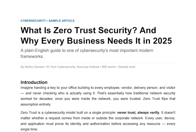 write informative tech and cybersecurity blog posts