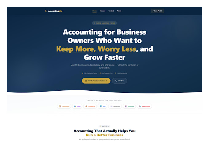 build custom web development, front end developer