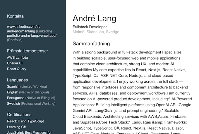 be full stack developer
