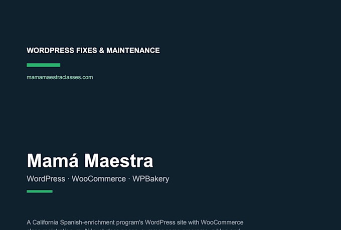 fix any wordpress errors, security issues, and bugs