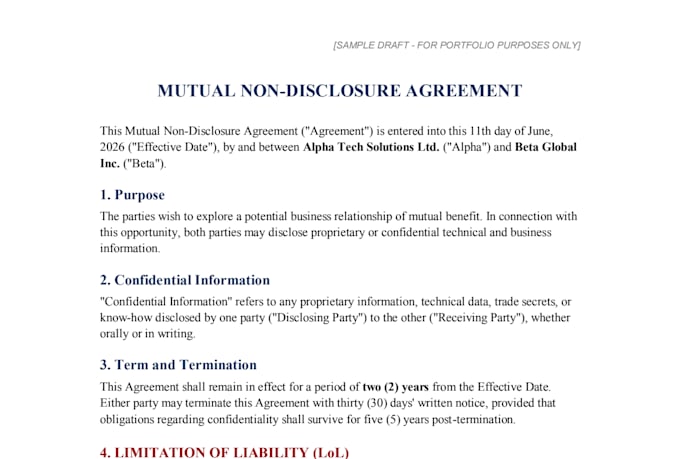 draft corporate contracts, ndas and real estate agreements