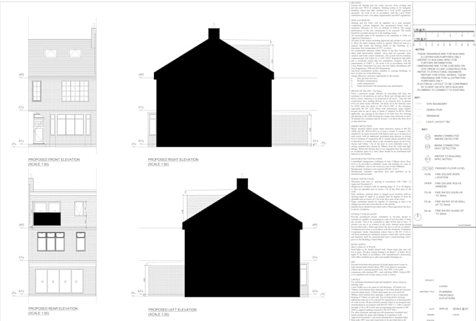 do UK building regulation construction drawings and planning permission drawings