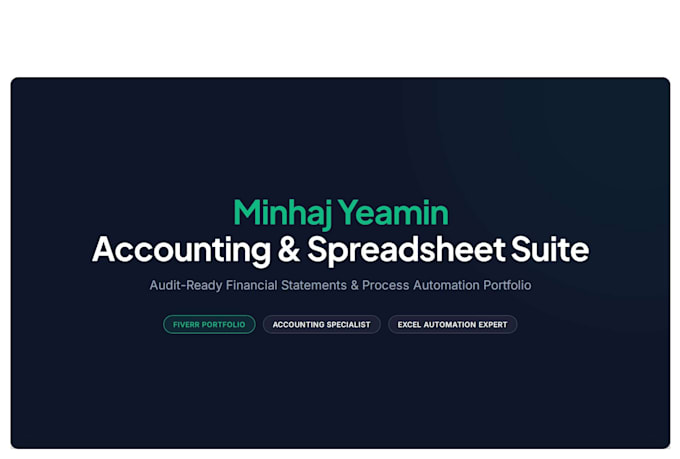 prepare excel financial statements and reports