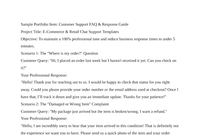 provide professional customer chat support