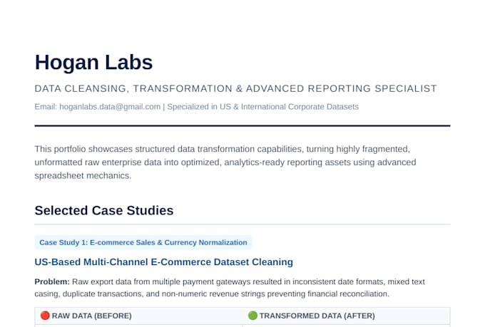 transform raw e commerce data into excel reports