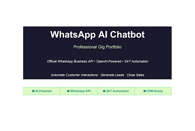 build whatsapp ai chatbots or whatsapp ai agents using whatsapp API